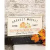 Harvest Market Open Daily Pumpkin Metal Frame Sign