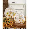 Golden Fall Wildflower Wooden Pumpkin Sitter