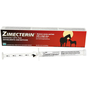 Zimecterin (Ivermectin 1.87%) Dewormer Paste .21 oz.