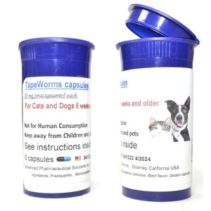 Tapeworm Cat Dog Praziquantel 6ct