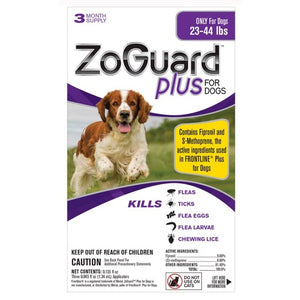 ZoGuard Plus for Dogs 23-44# 3 Pack