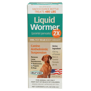 Wormer for Dogs 8oz. Liquid 2x