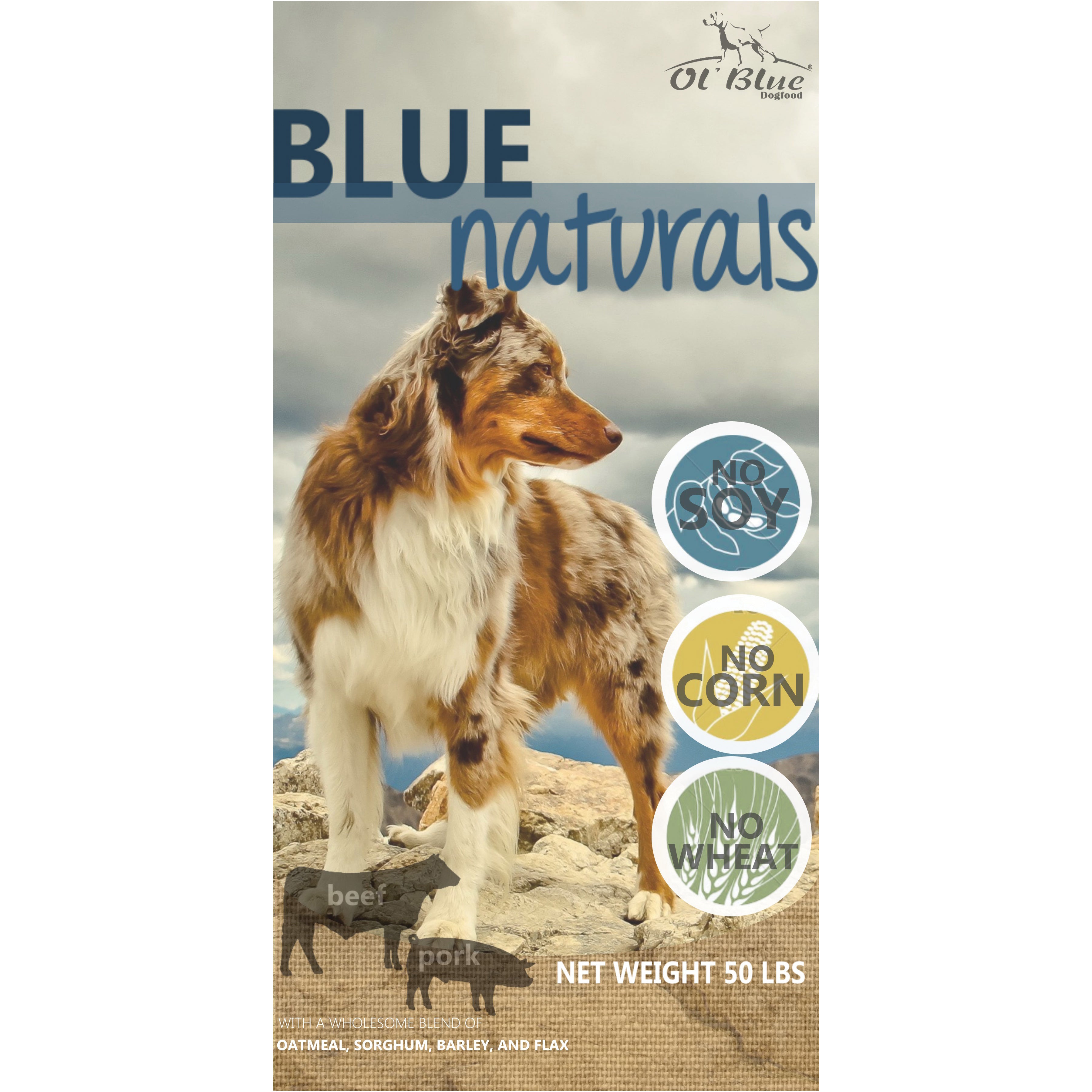 Ol' Blue Naturals Dog Food 50lb