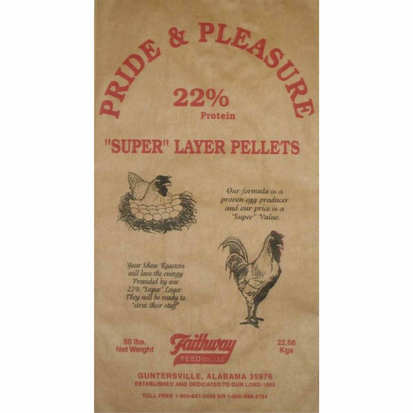 Faithway 22% Super Layer Pellets