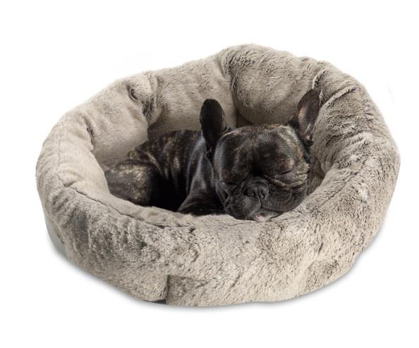Arlee Sheba Quilted Round Pet Bed Brown 15" x 15" x 10"