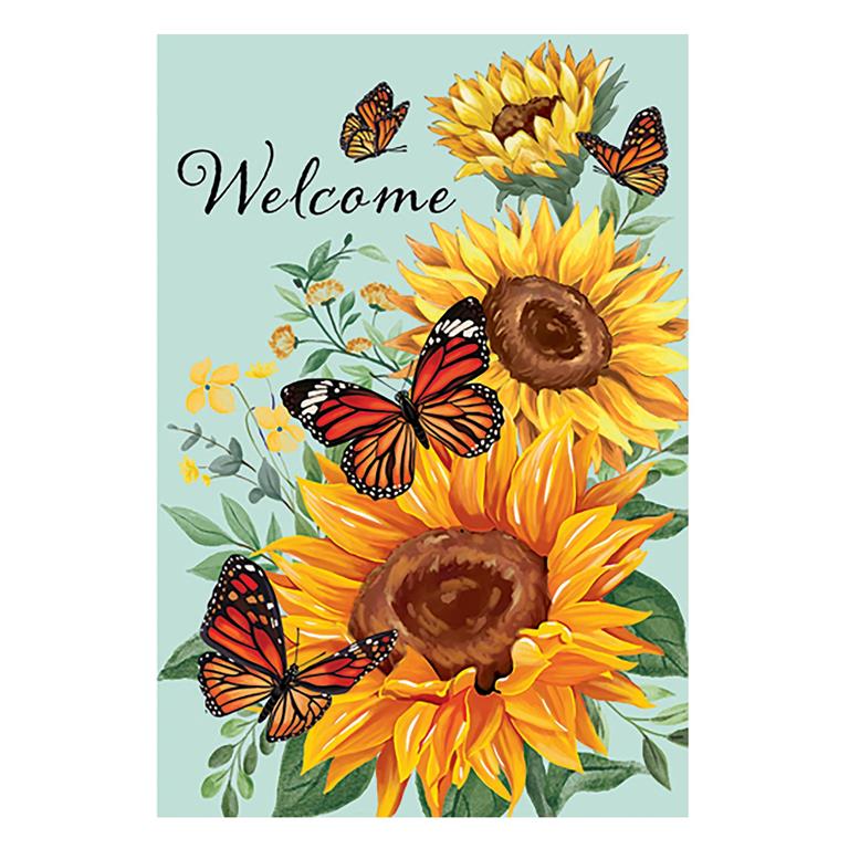 House Flad Butterfly Glow Burlap