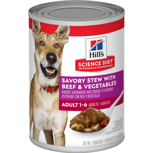 Science Diet Canine Adult Beef & Vegetable Stew Can 13oz