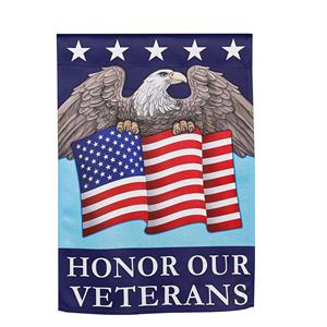 Garden Flag Honor Our Veterans Suede