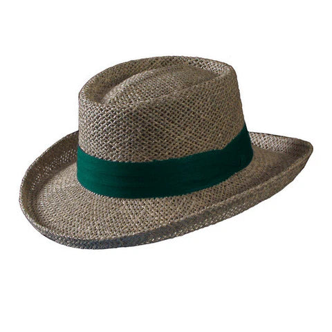 Hat, Cabana Natural Golf Green Band L/XL