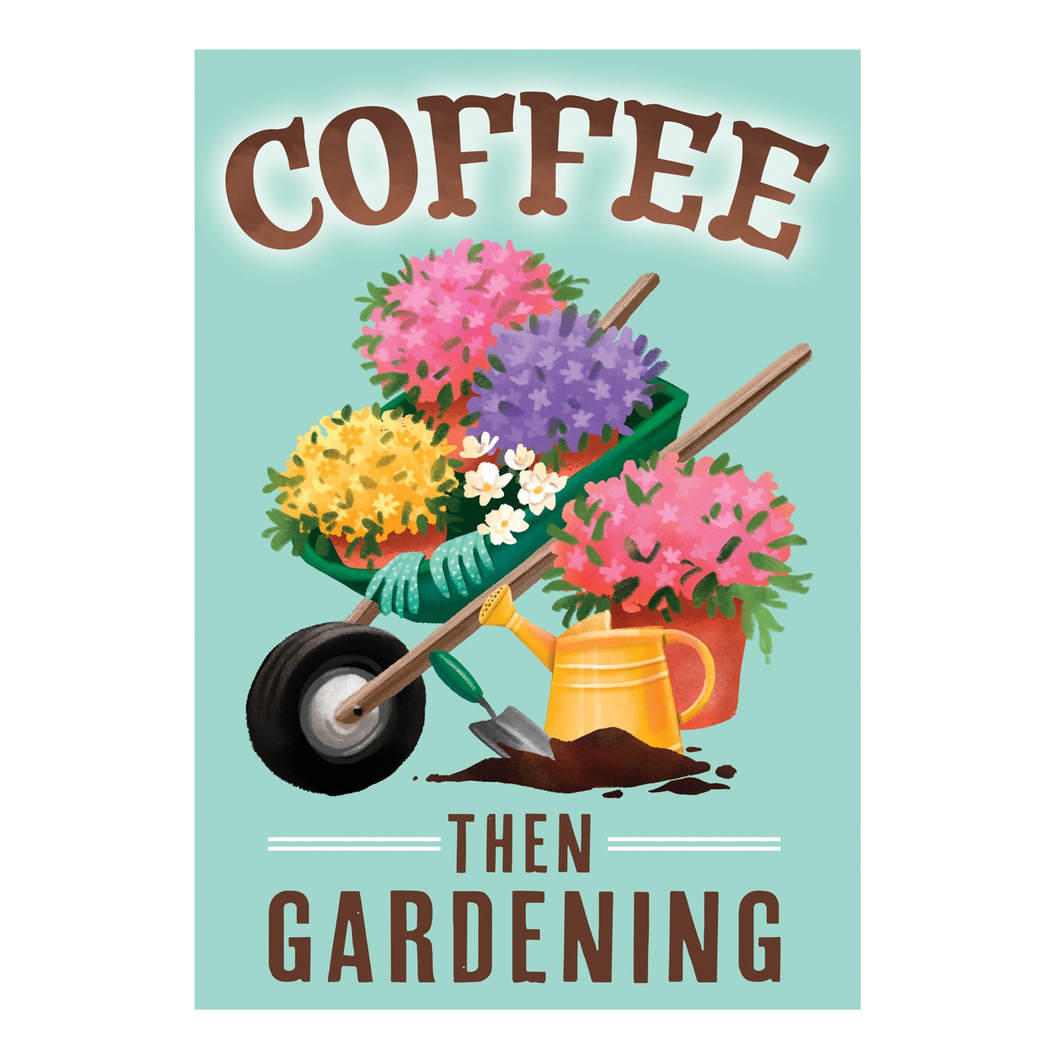 Garden Flag Burlap Coffee Then Gardening
