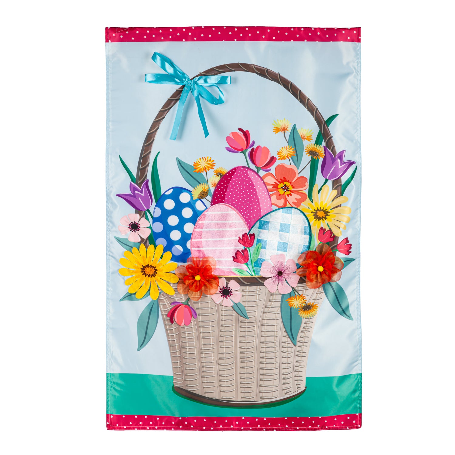 House Flag Applique Easter Basket