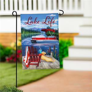 Garden Flag Relax You Are On Lake Time Applique