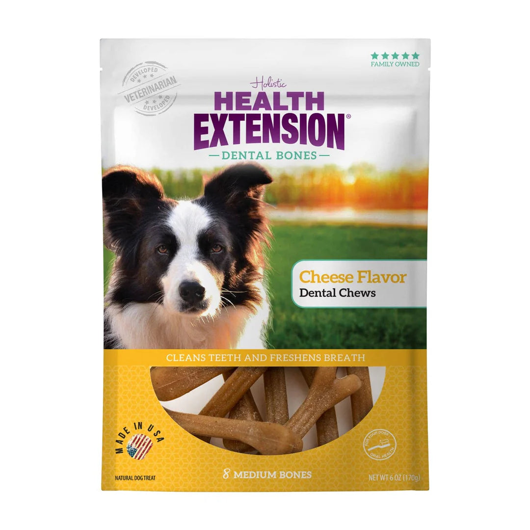 Health Extension Medium Cheese Dental Chews 8 pack
