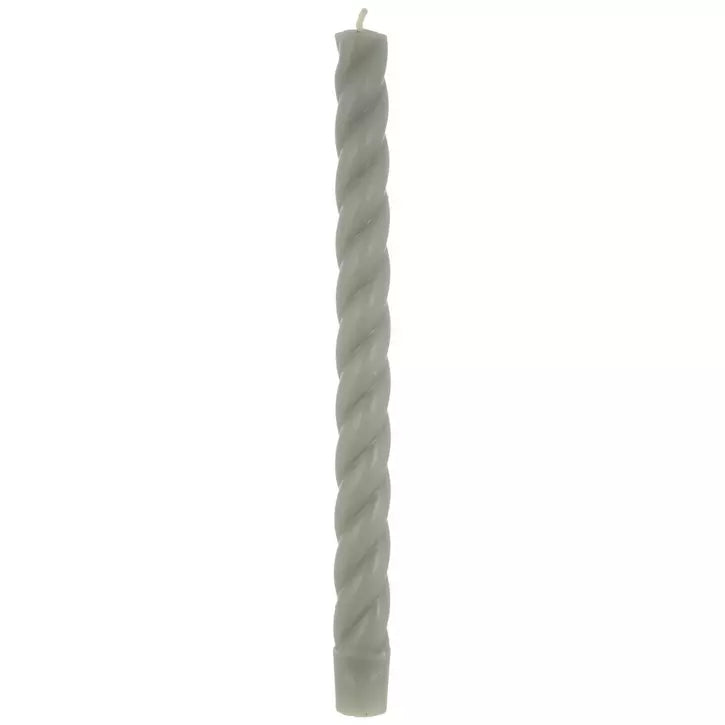 Green Twist Taper Candle