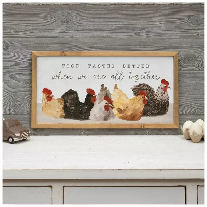 Framed Food Tastes Better Wall Decor