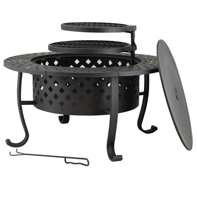 Fire Pit with Cooking Grate 36" OAW