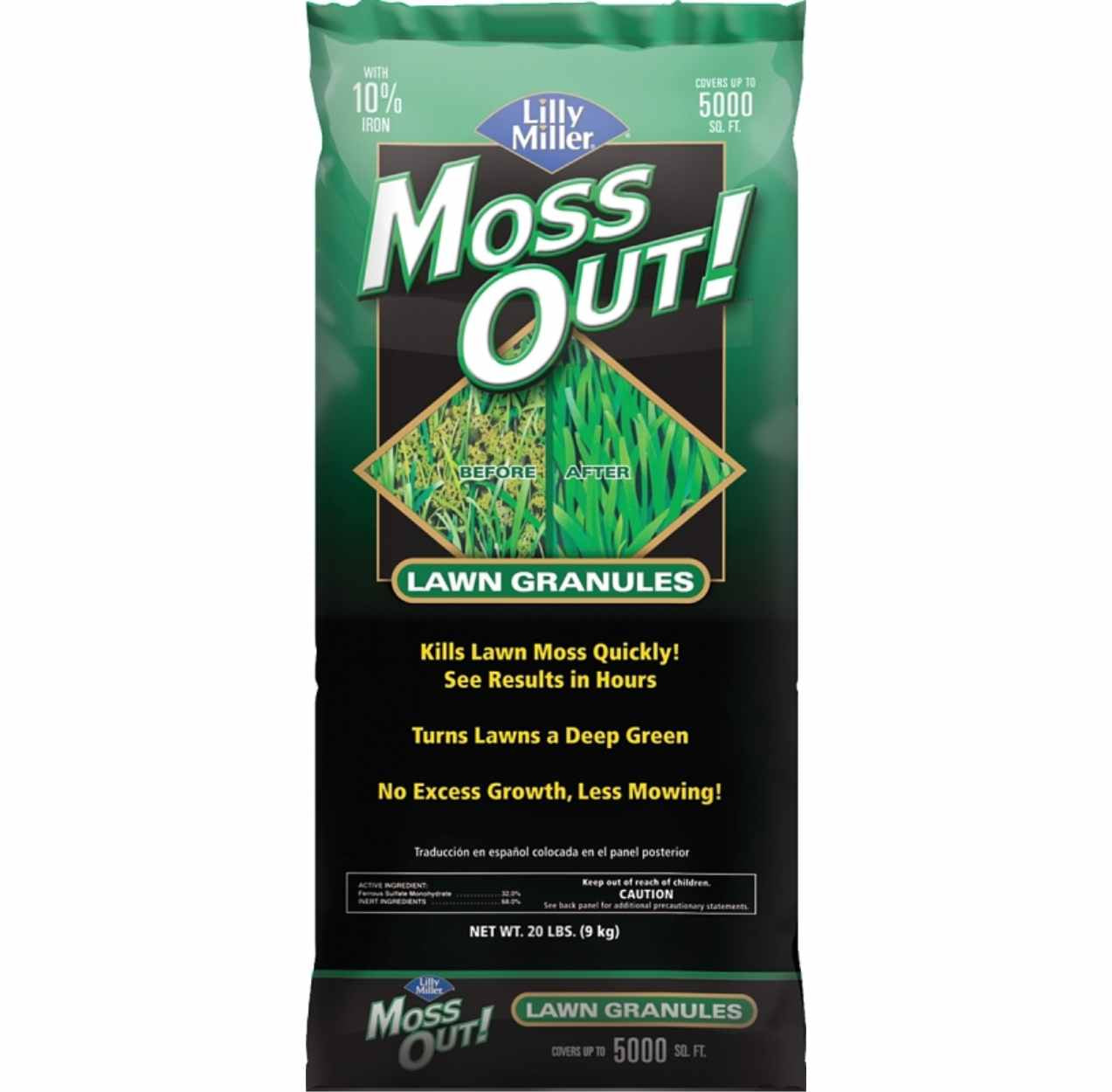 Lilly Miller Moss Out Lawn Granules 20lb