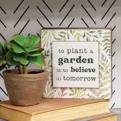 Box Sign Plant a Garden