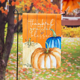 Garden Flag Grateful Thankful Blessed Suede