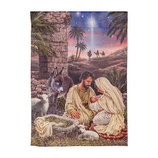 Garden Flag Brilliant Nativity