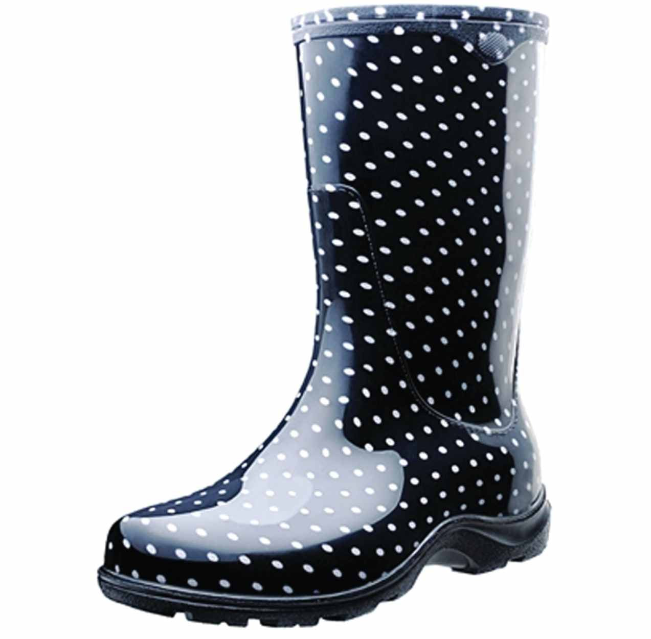 Sloggers Boots Black Polka Dot