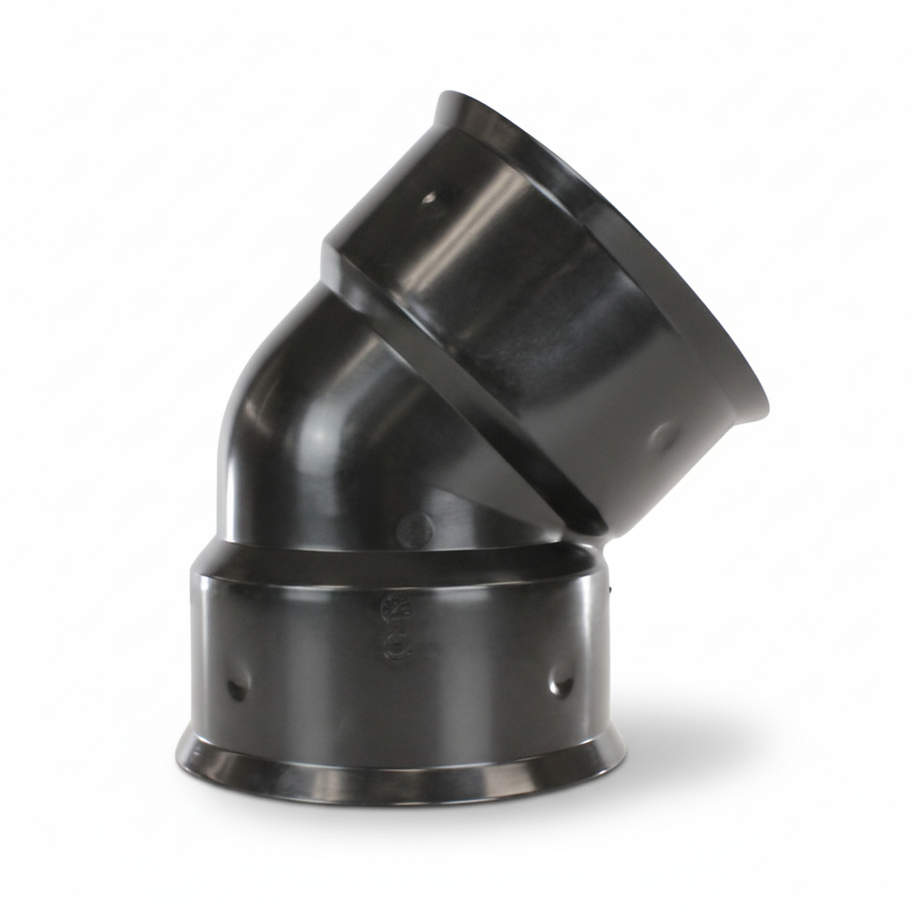 Plastic Coupler 6" 45 Degree Elbow Soil Tight