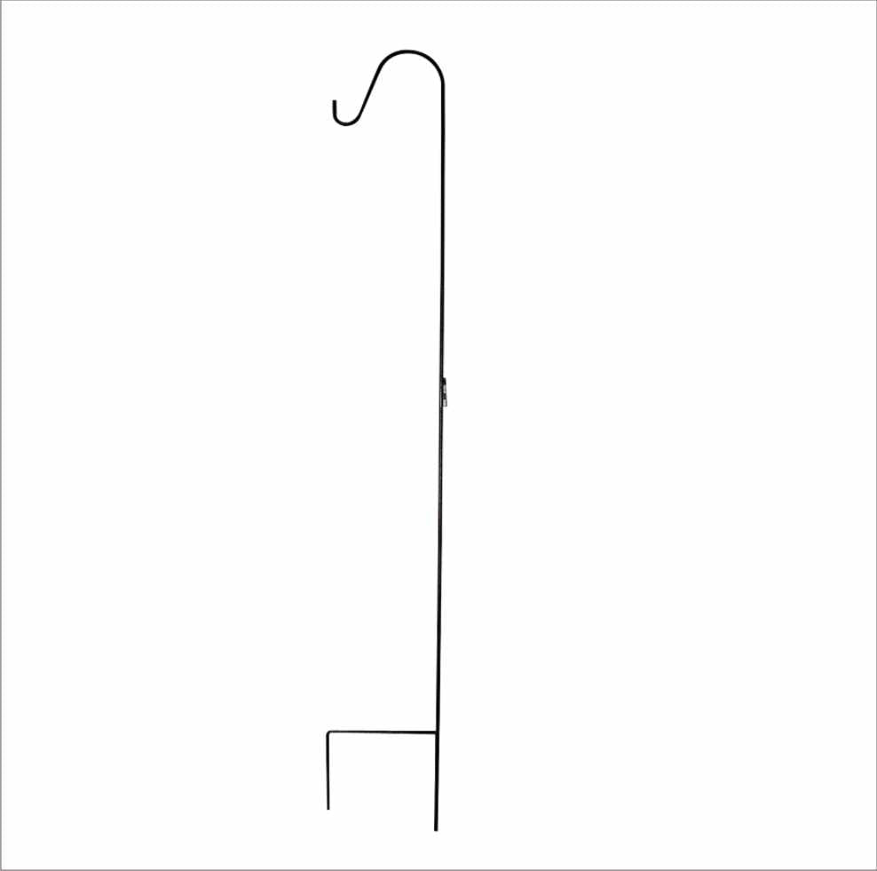 Shepherd Hook Black Single 64"