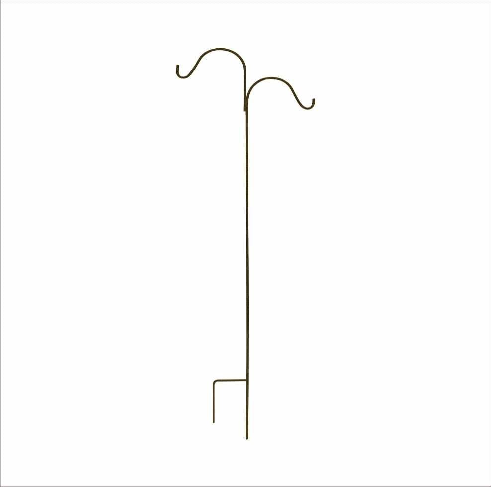 Shepherd Hook Bronze Double 64"