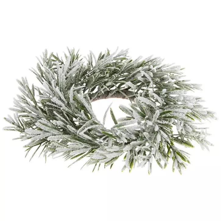 Flocked Candle Ring 12"