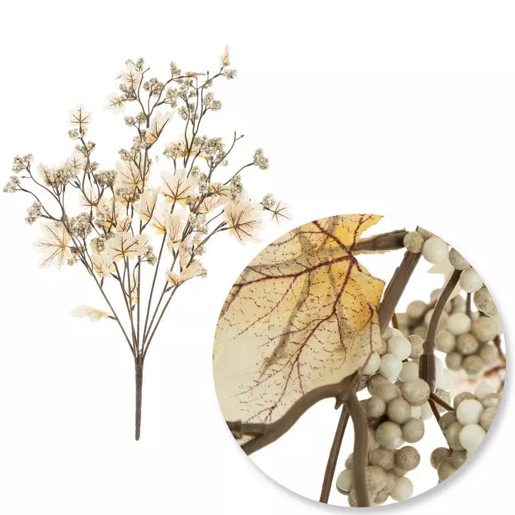 Fall Floral Cream Leaf w/ Berries