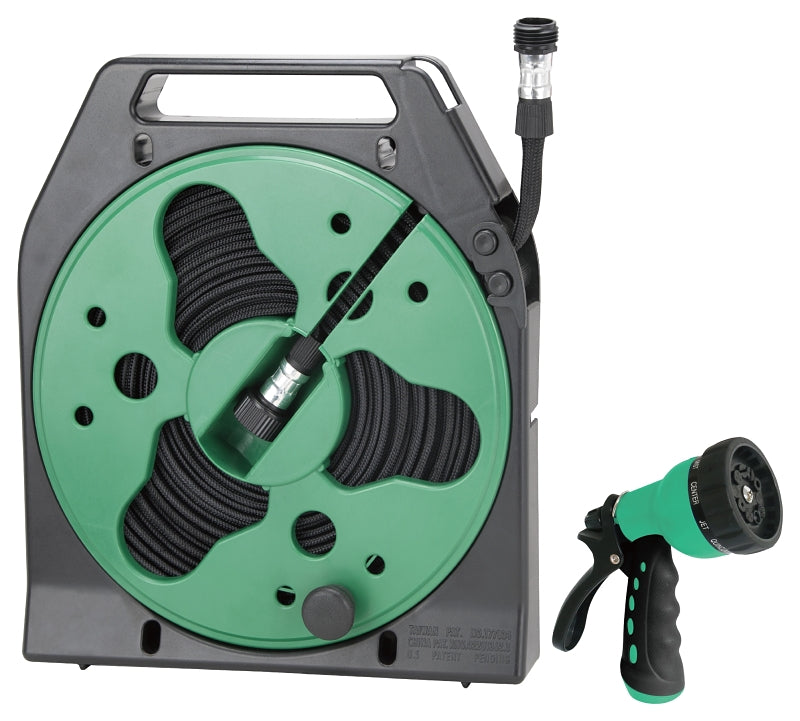 L.S. Flat Hose Reel w/50' Hose & Sprayer