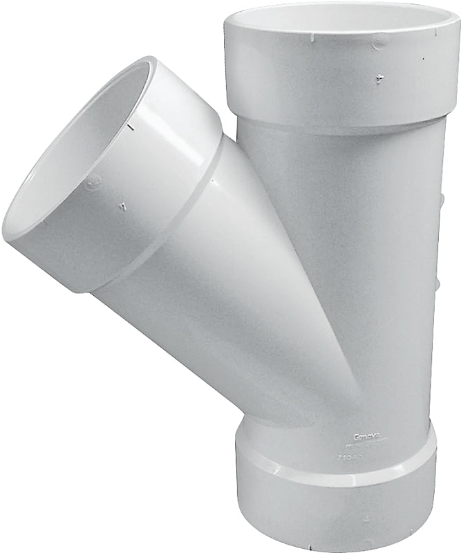 PVC 4-in DWV Wye Schedule 40