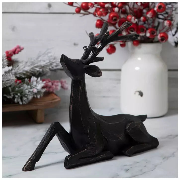 Laying Reindeer Black