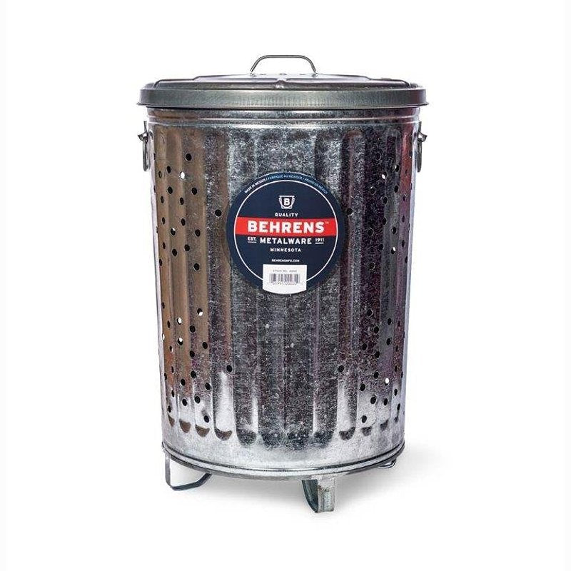Trash Can Galvanized Burn 20 gal