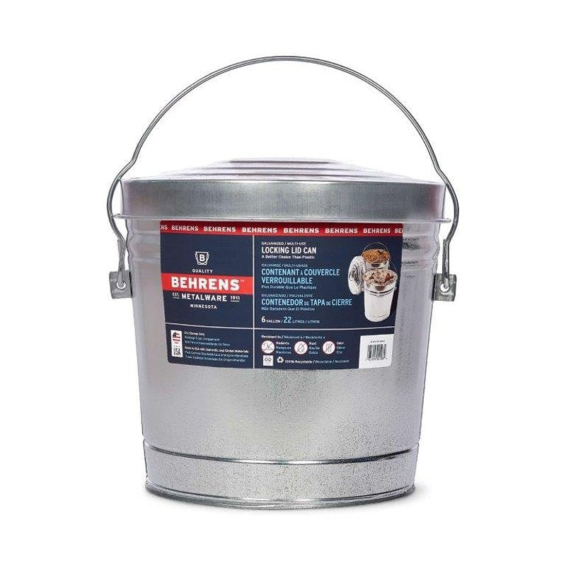 Trash Can Galvanized 6 gal