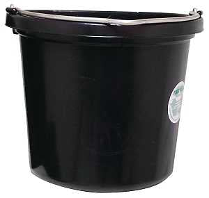 Flat Back Bucket 20 Qt Black