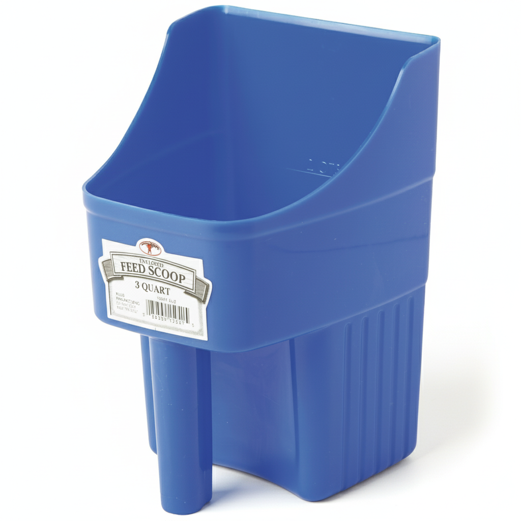 Feed Scoop Enclosed Blue 3 Qt