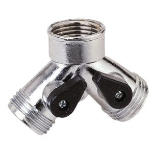 Landscaper's Select Zinc Two-Hose Shut-Off Valve