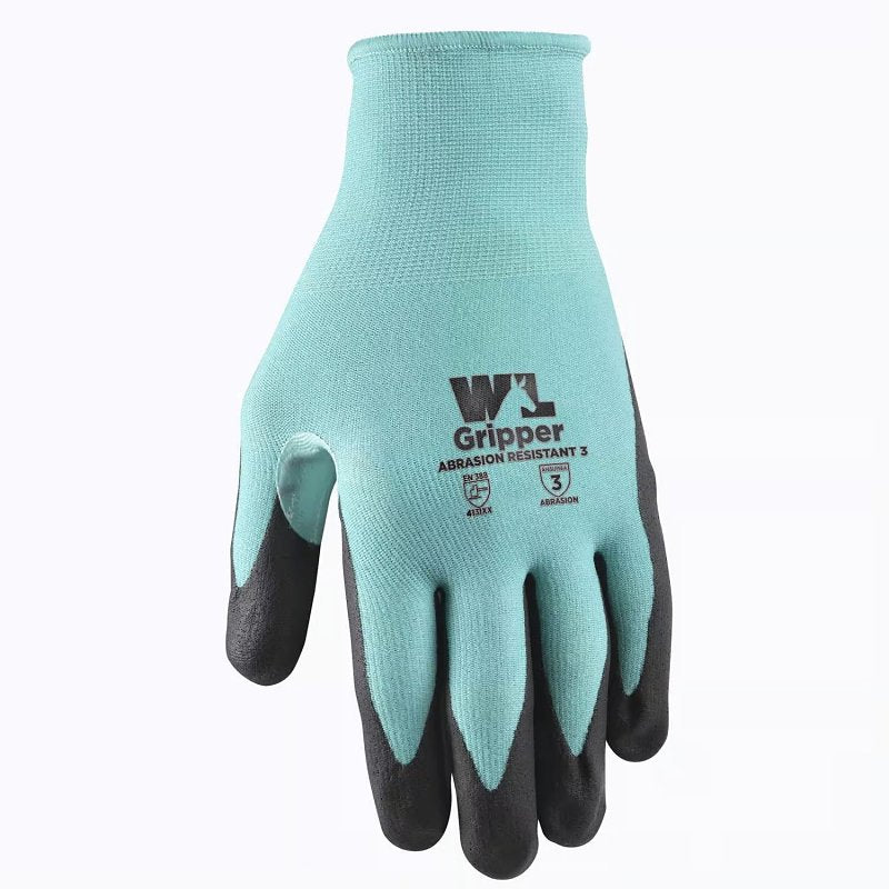 Wells Lamont Gripper Gloves, Teal, M