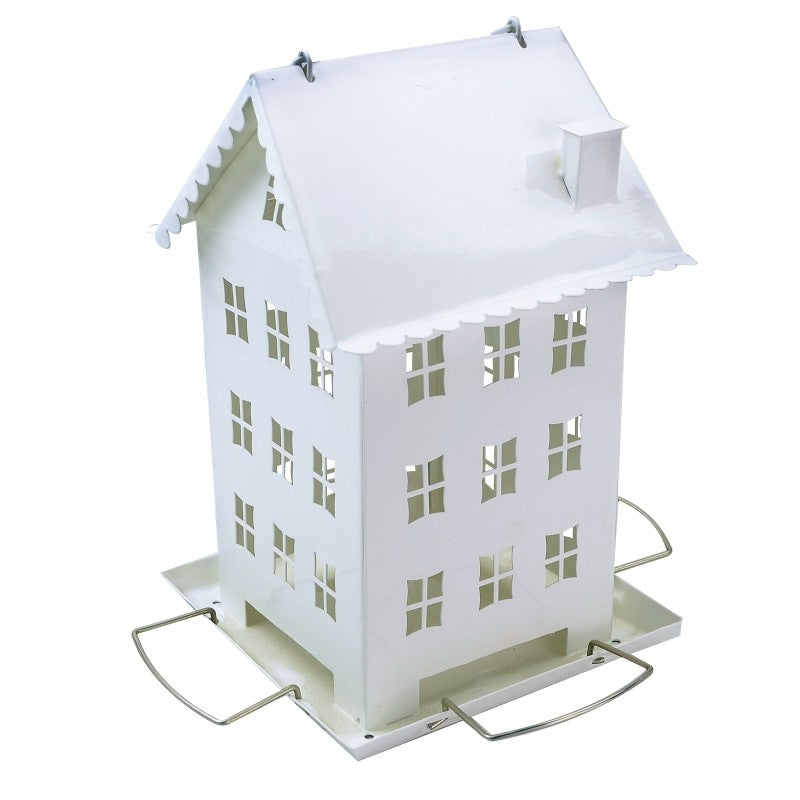 Perky-Pet White Farmhouse Bird Feeder