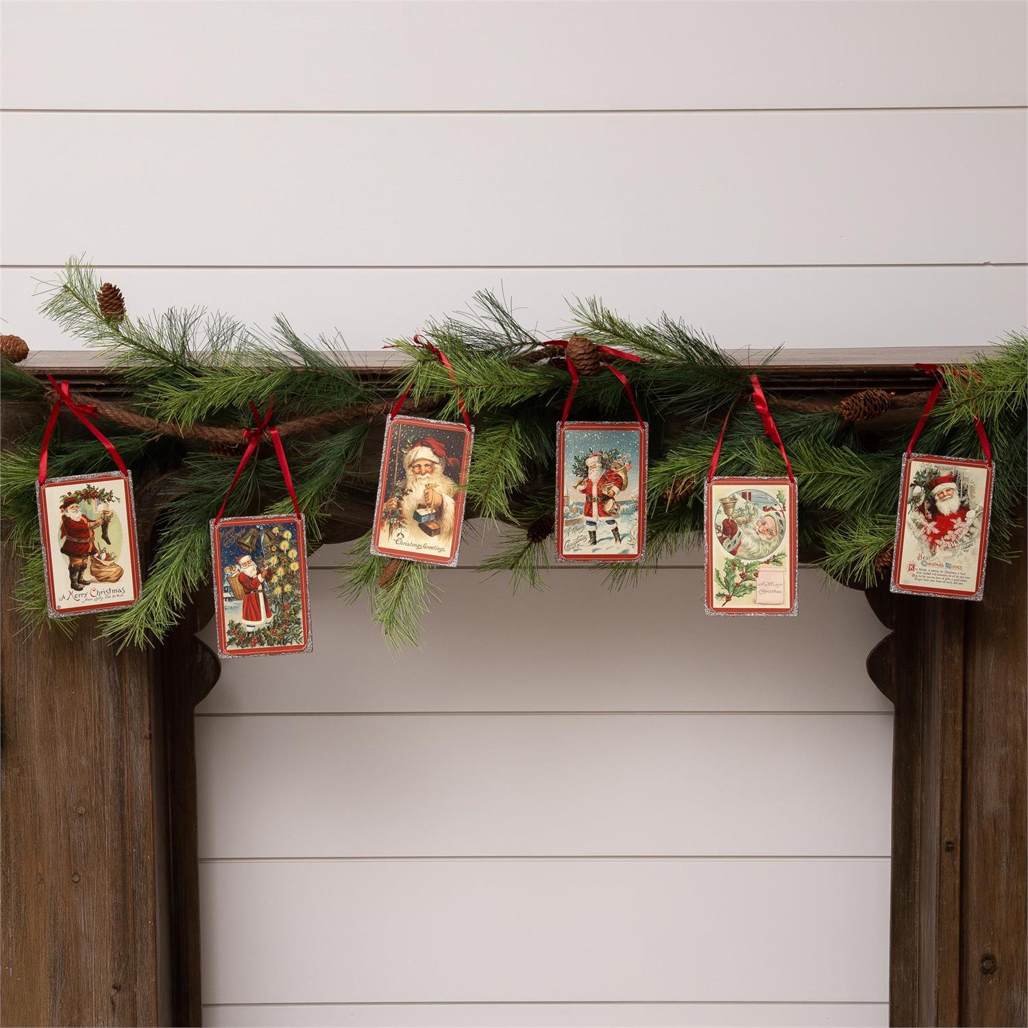 Vintage Santa Postcard Ornaments