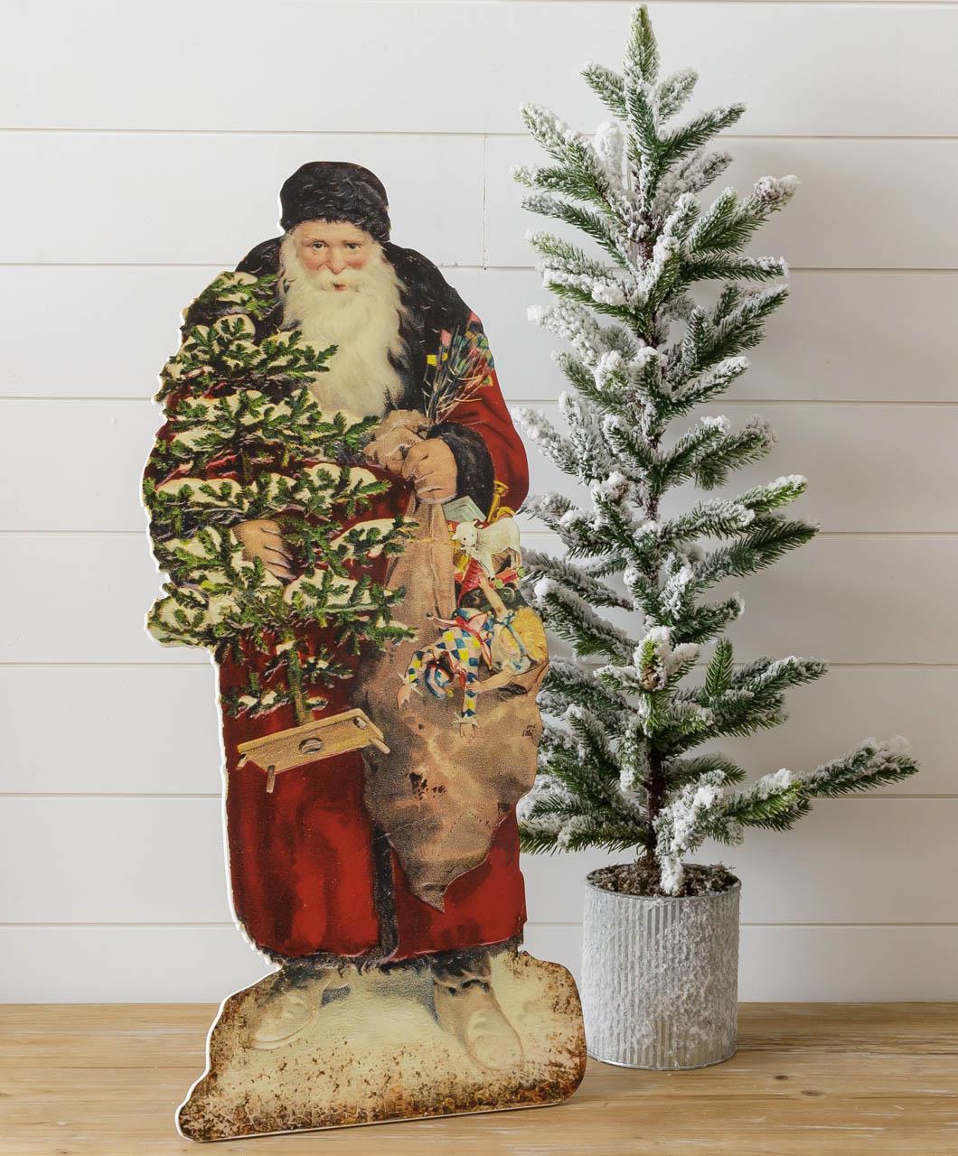 Vintage Santa Standing Wood Cutout