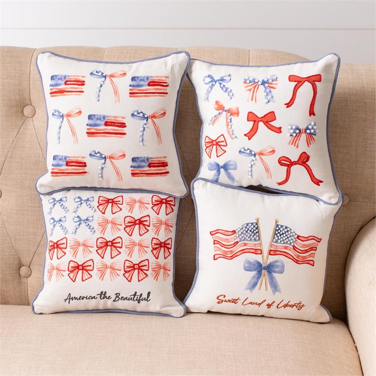 Mini Pillow - Liberty Ribbons And Bows