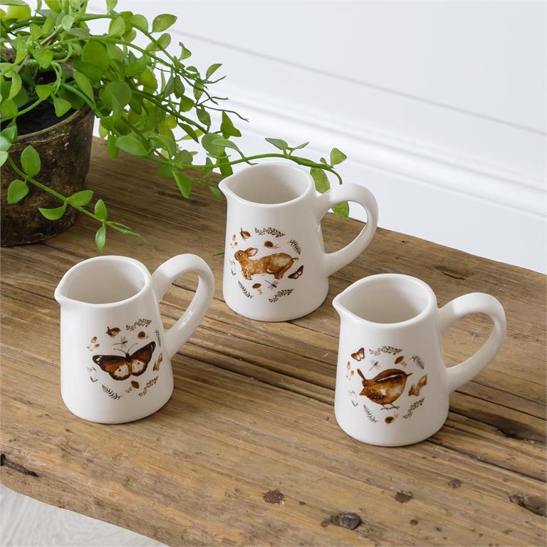 Mini Creamer Set - Bird, Butterfly, Rabbit