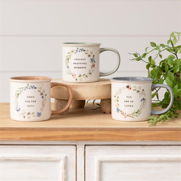 Mugs - Dried Floral Wreaths