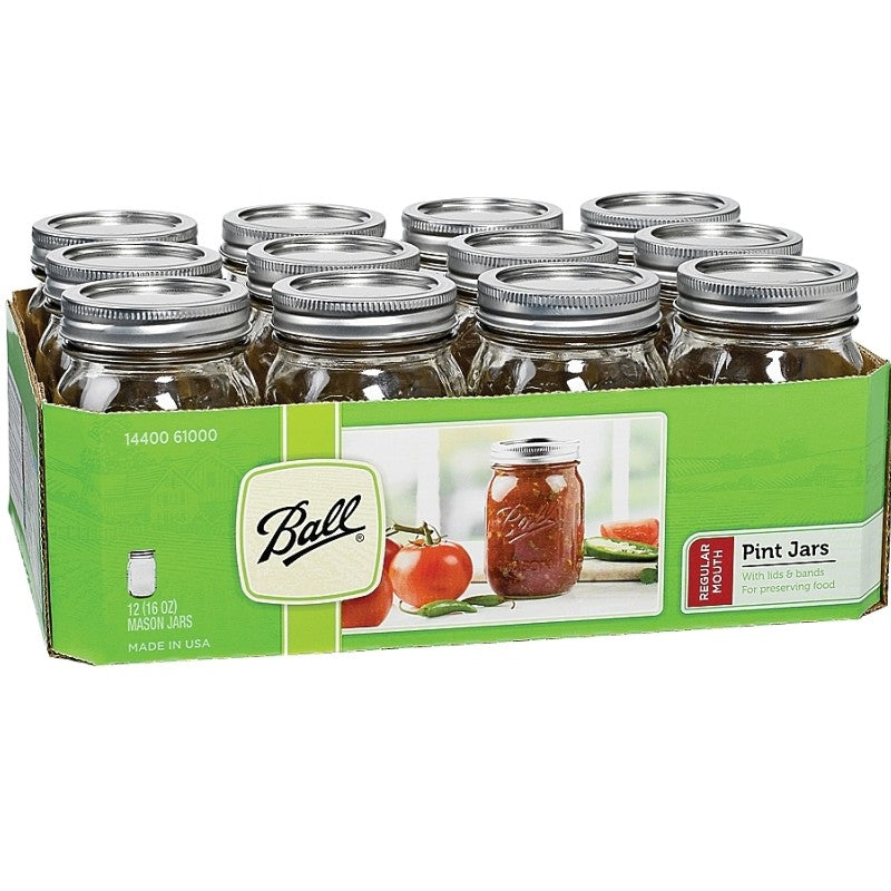 Ball Mason Jar Pint Regular Mouth : case