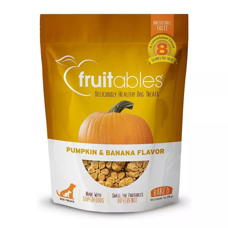 Fruitables Pumpkin & Banana Flavor Dog Treat 7oz