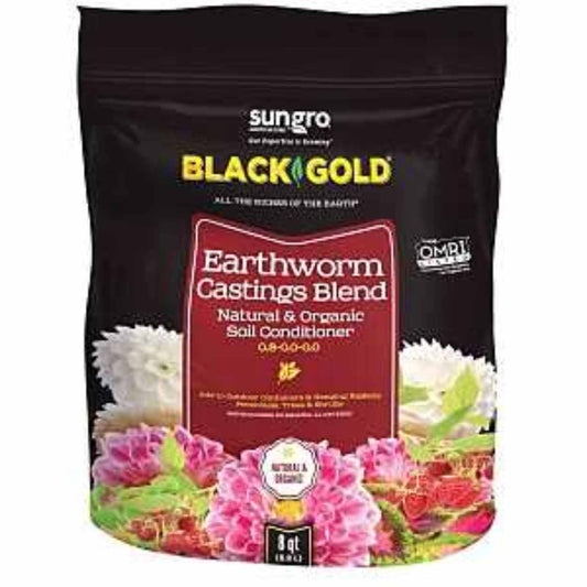 Earthworm Castings Blend Black Gold 8qt