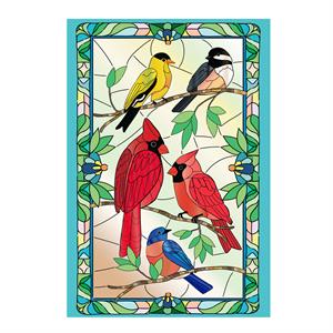 Garden Flag Stained Glass Songbird Applique