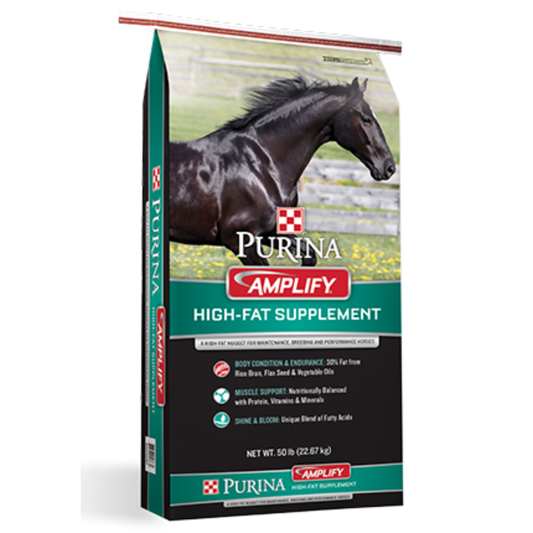 Purina Amplify High-Fat Horse Supplement 50lb